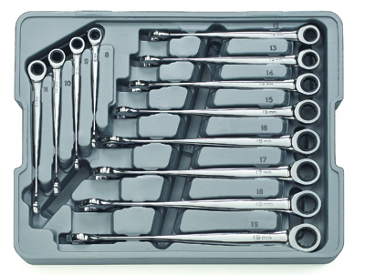 Metric X-Beam Ratcheting Combination Wrench Set - 12-Pc