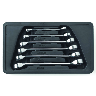 Long Pattern Fractional SAE Flare Nut Wrench Set - 6-Pc