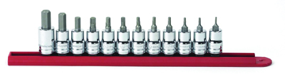12 Piece 3/8" Drive Hex Bit SAE Socket Set
