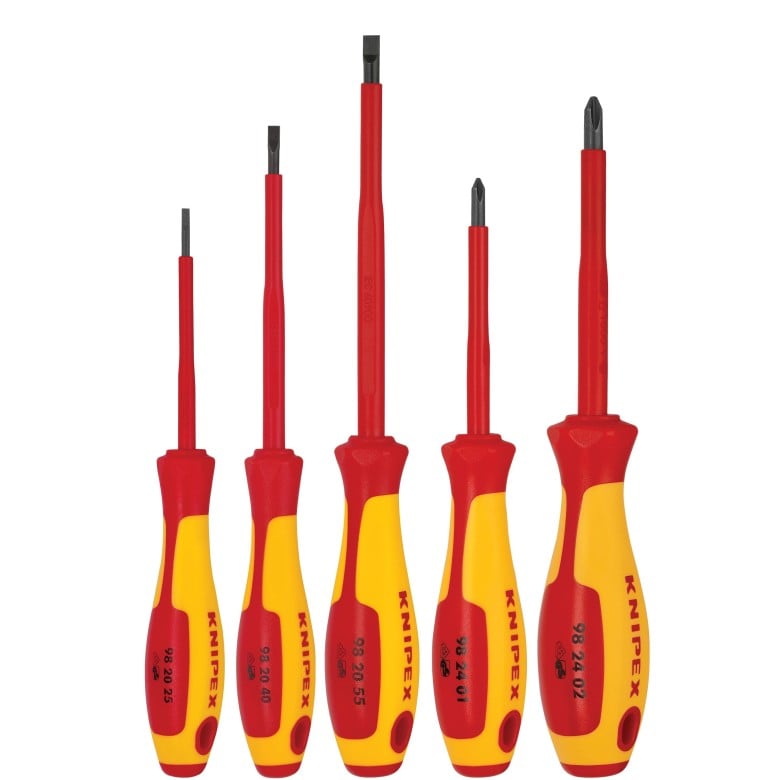 5 Pc Screwdriver Set-1000V Insulated