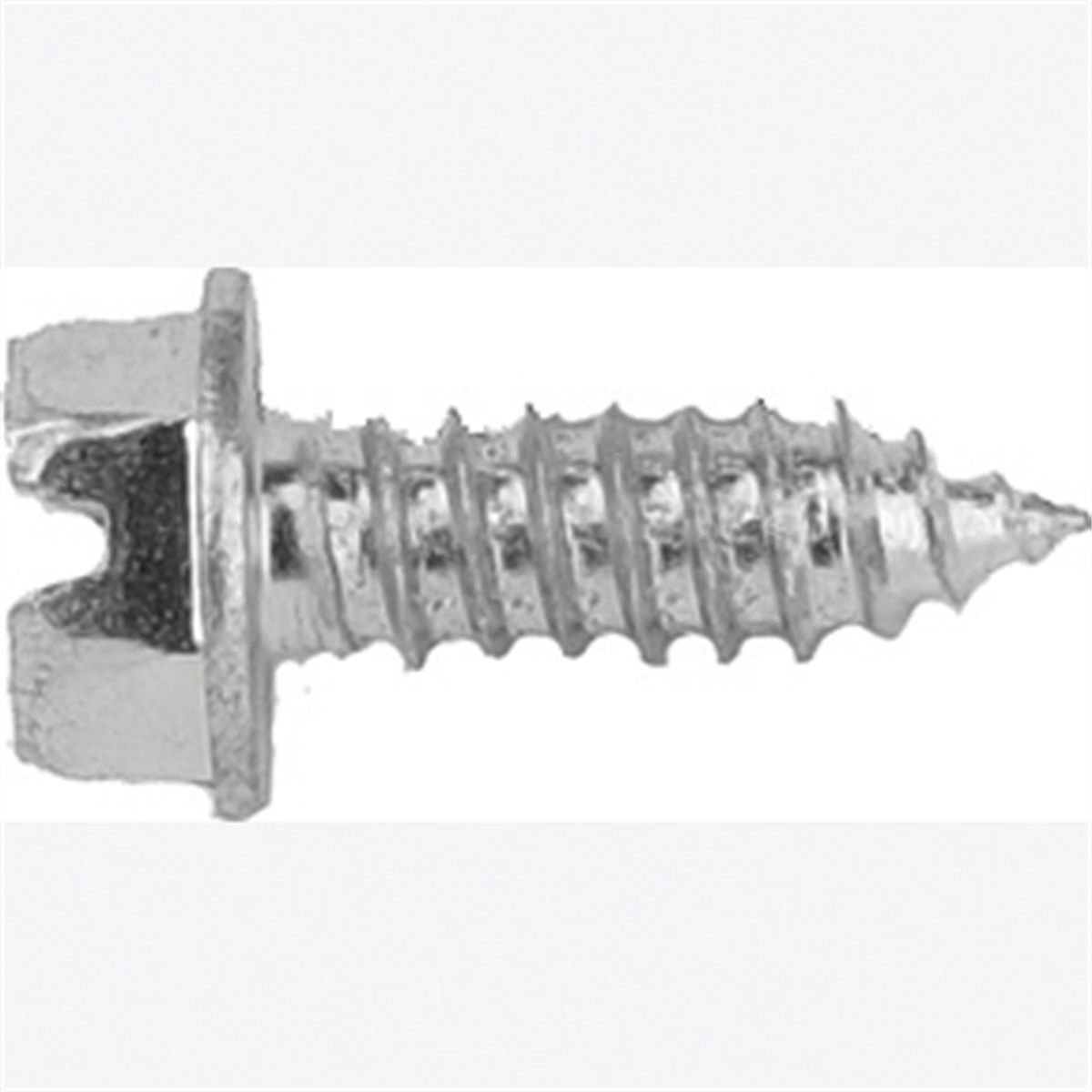 Lic Plt Scrw Blk Znc 1/2" Wash