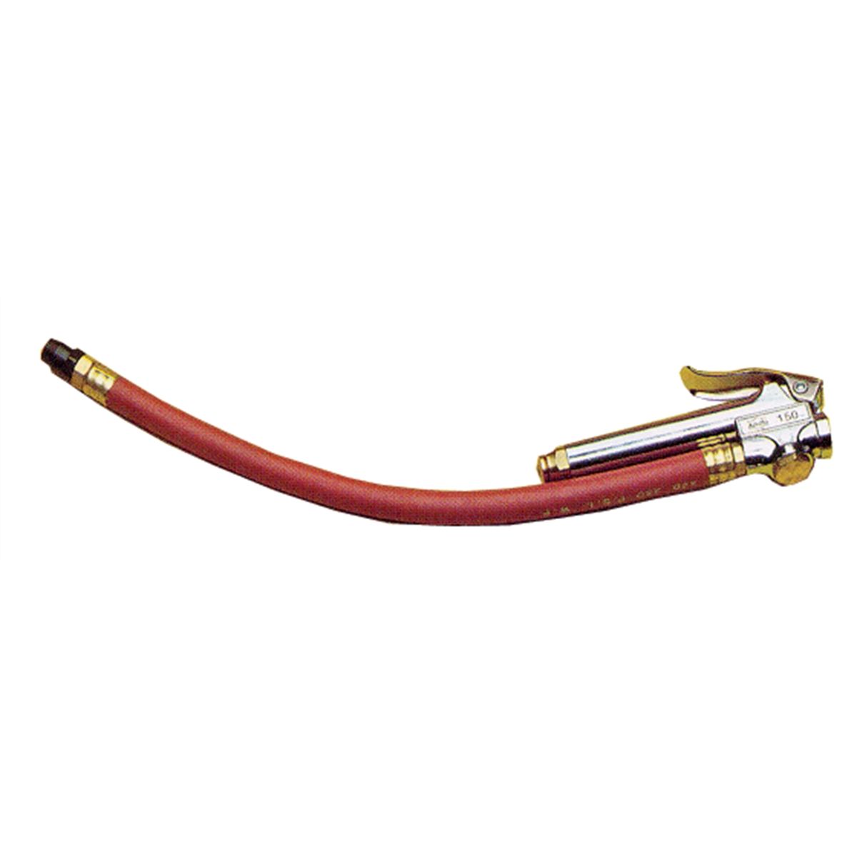 10 to 90 PSI Amflo 150 12/" Heavy Duty Straight-on Tapered Chuck Inflator Gauge