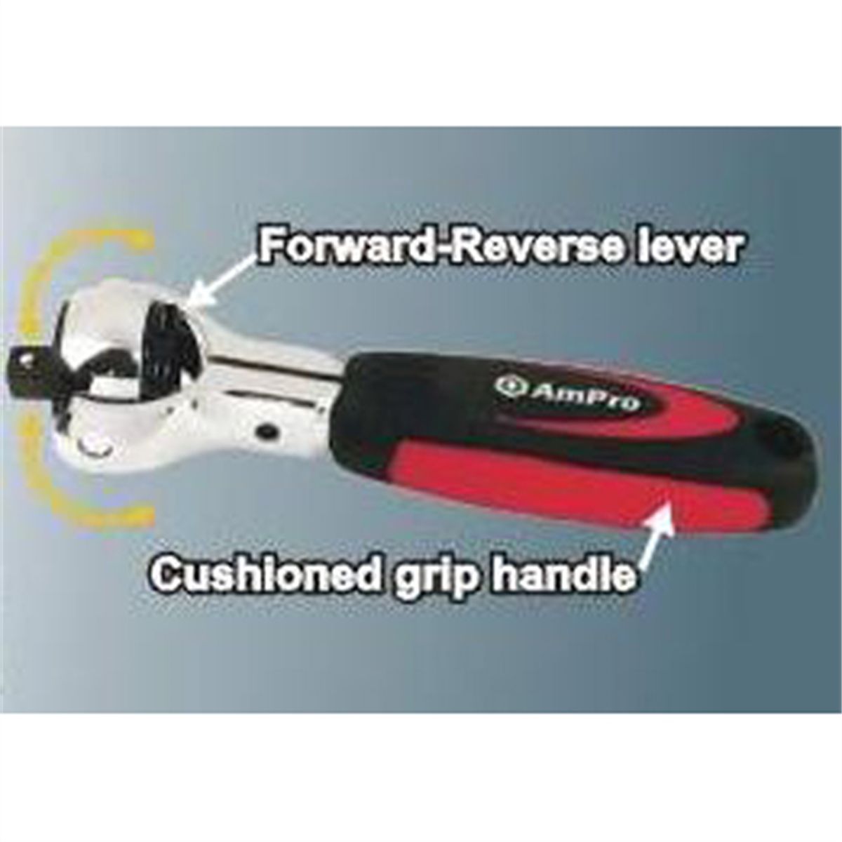 Ampro Professional Tools | T19008 | Ampro 1/2" Drive Micro Ratchet 72-Tooth Quick Release