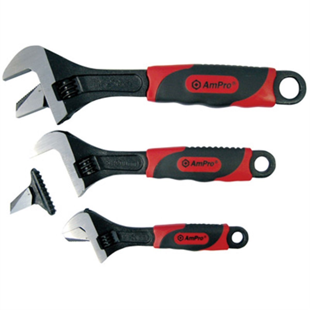 3pc dual jaw adj/pipe wrench