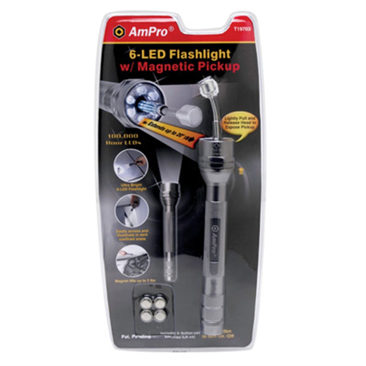 6 LED Flashlight w/Mag Pick-Up