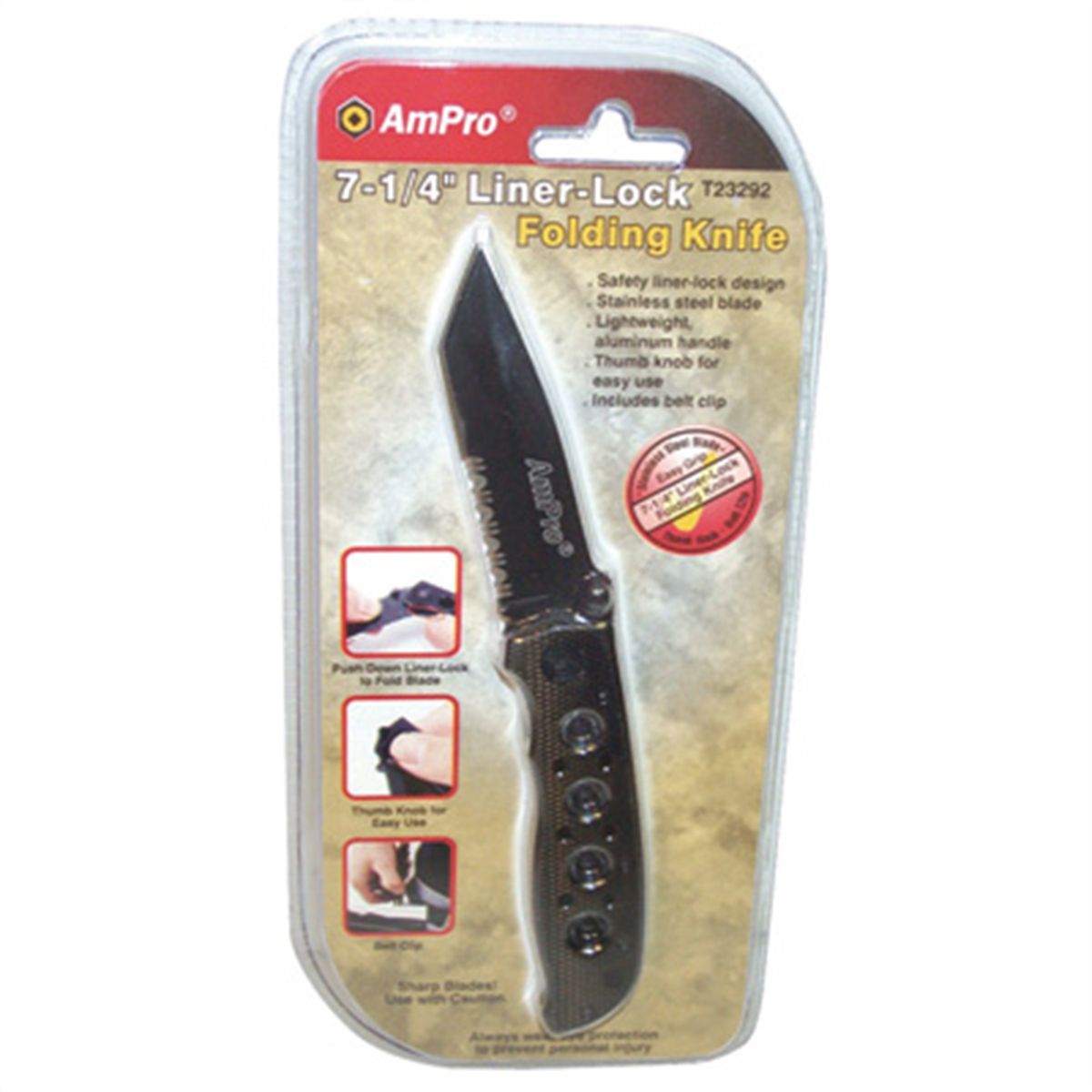 7-1/4" Liner-Lock Fold Knife-T
