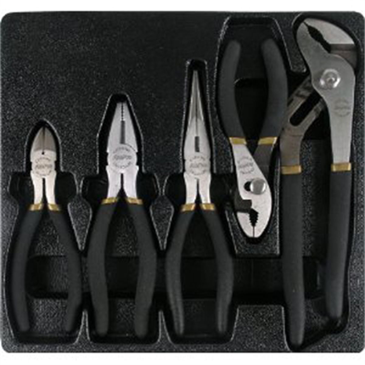 5 Pc Chrome Vanadium Professional Pliers Set – Ampro T28390