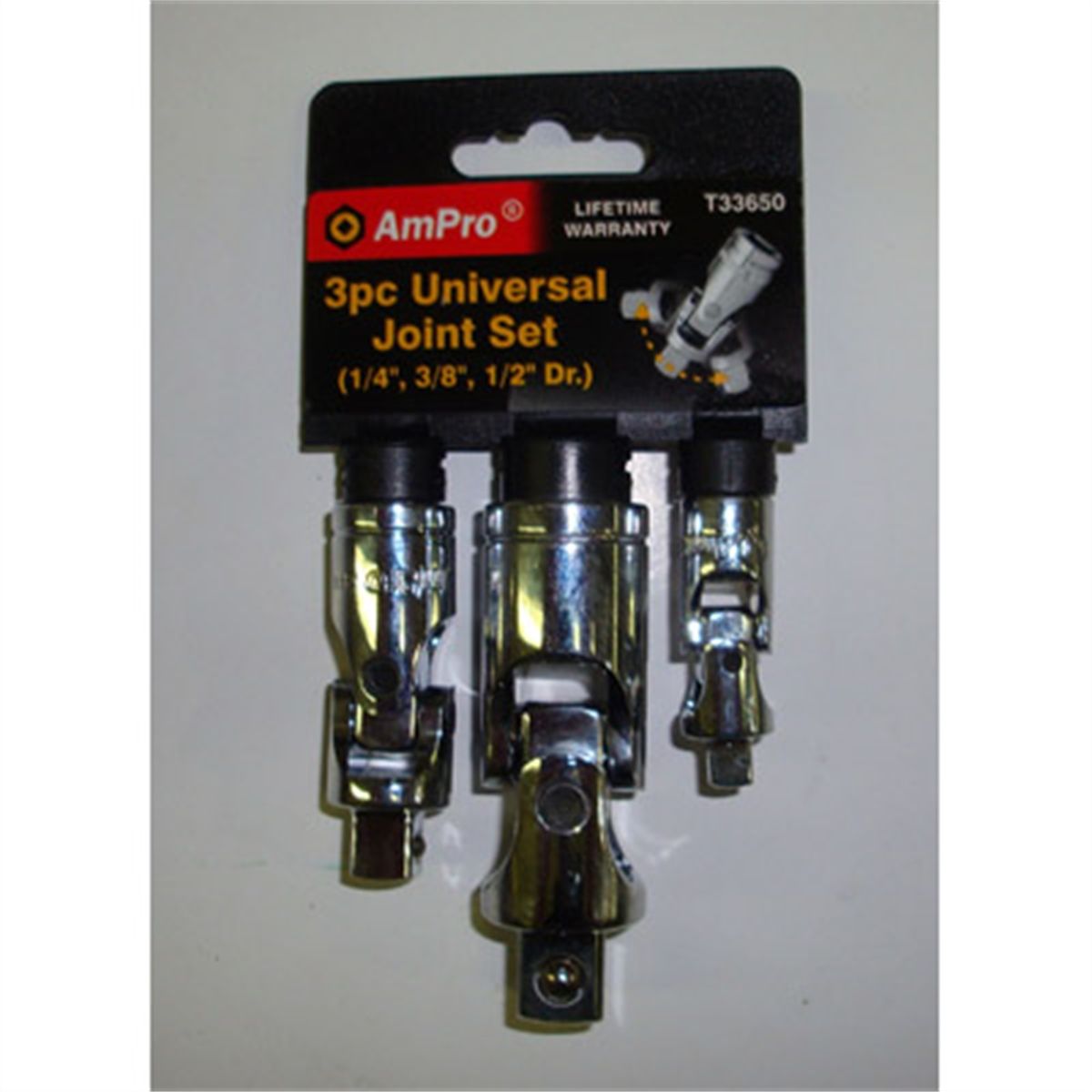 3pc u-joint set (1/4" 3/8" 1/2