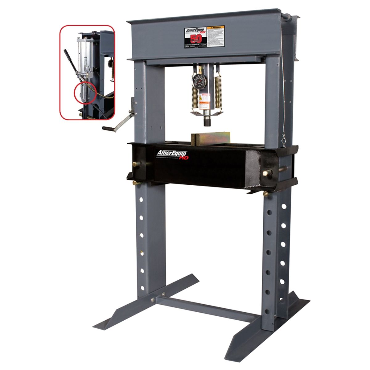50 Ton Air/Hydraulic Shop Press
