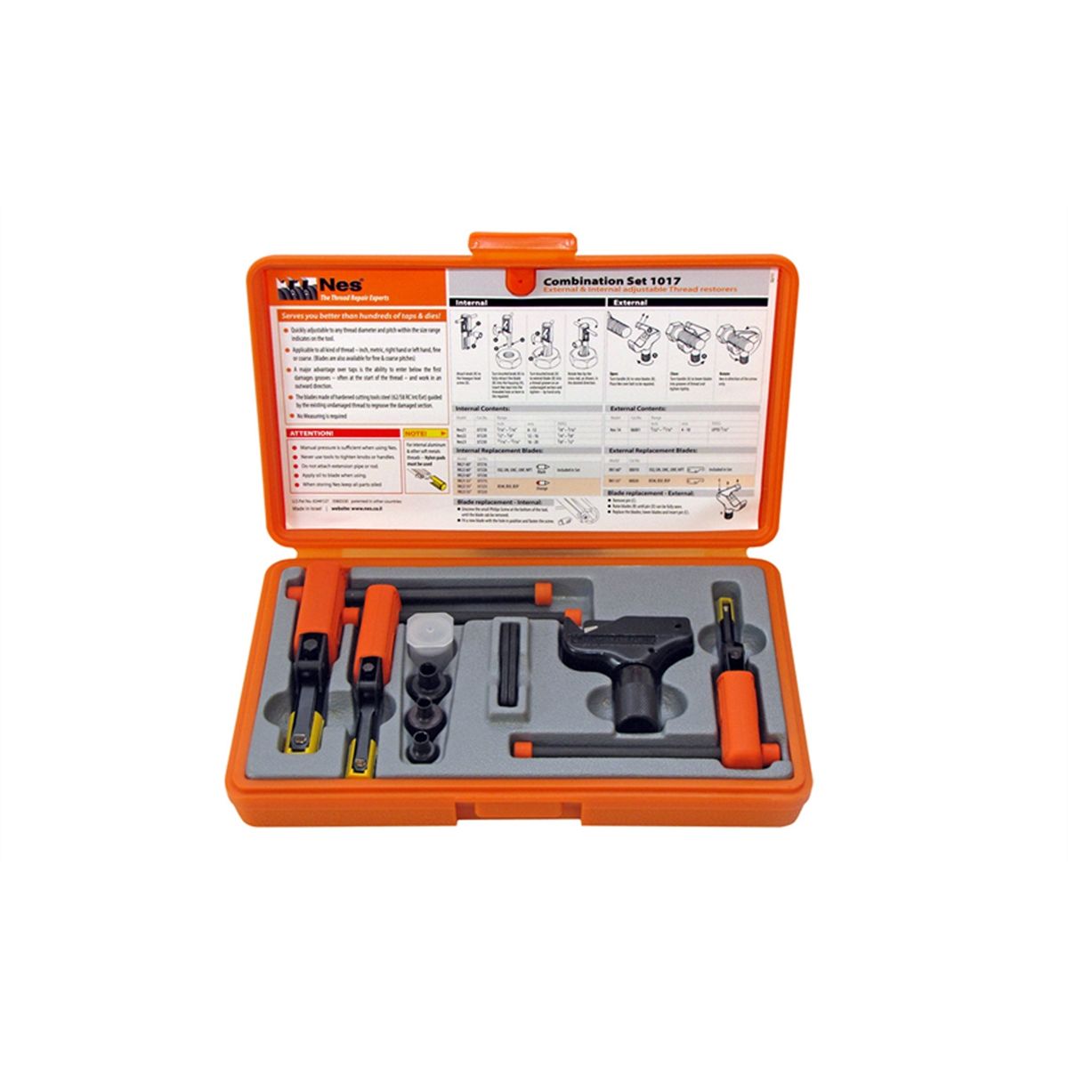 Combination Thread Repair Kit - External 4-18mm 5/32-11/16 In, Internal