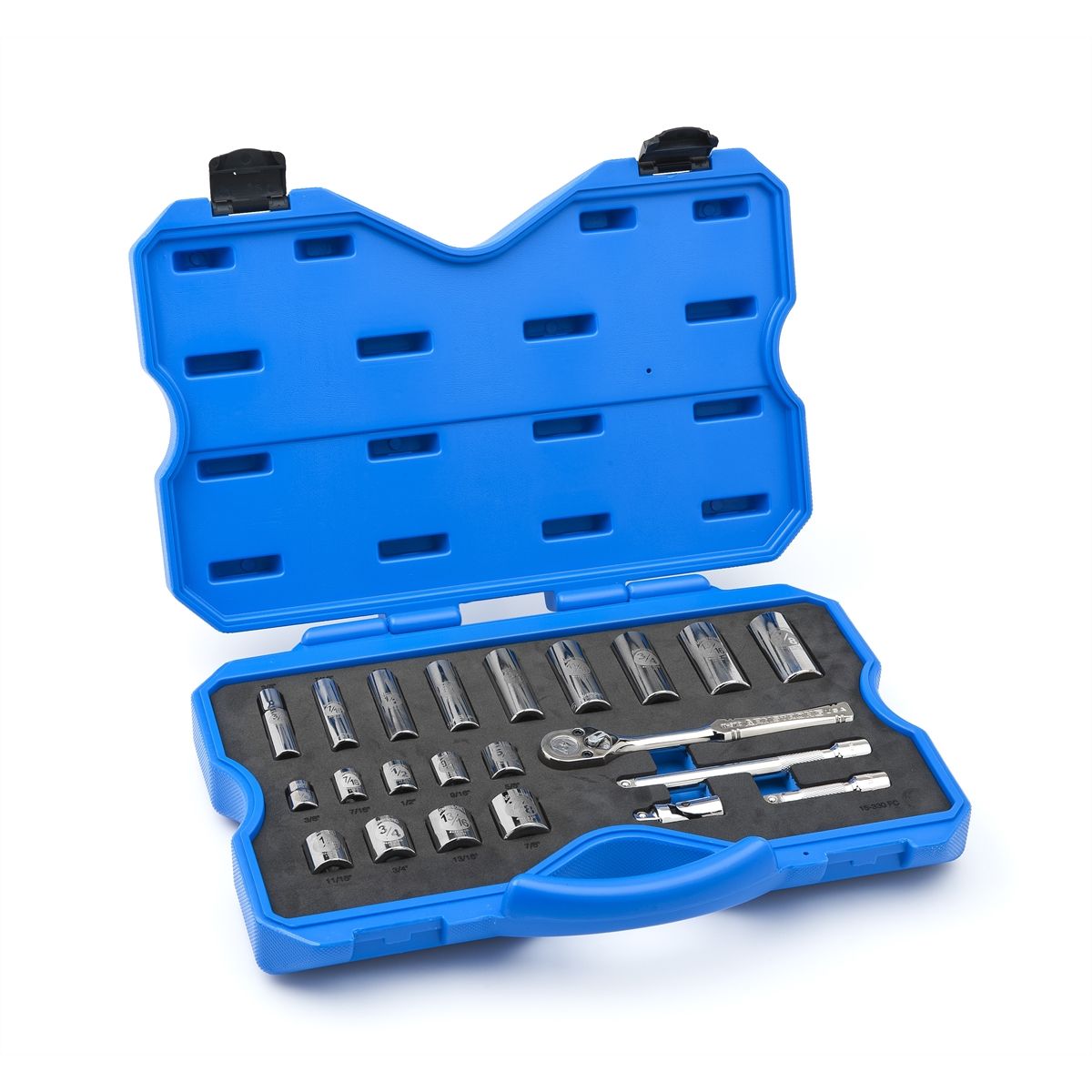 22 Piece 3/8" Drive 6 Point Socket Set with Box
