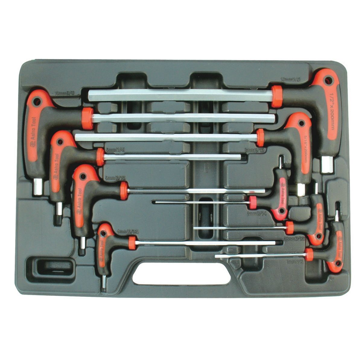 9PC T-4HANDLE HEX KEY (SAE)