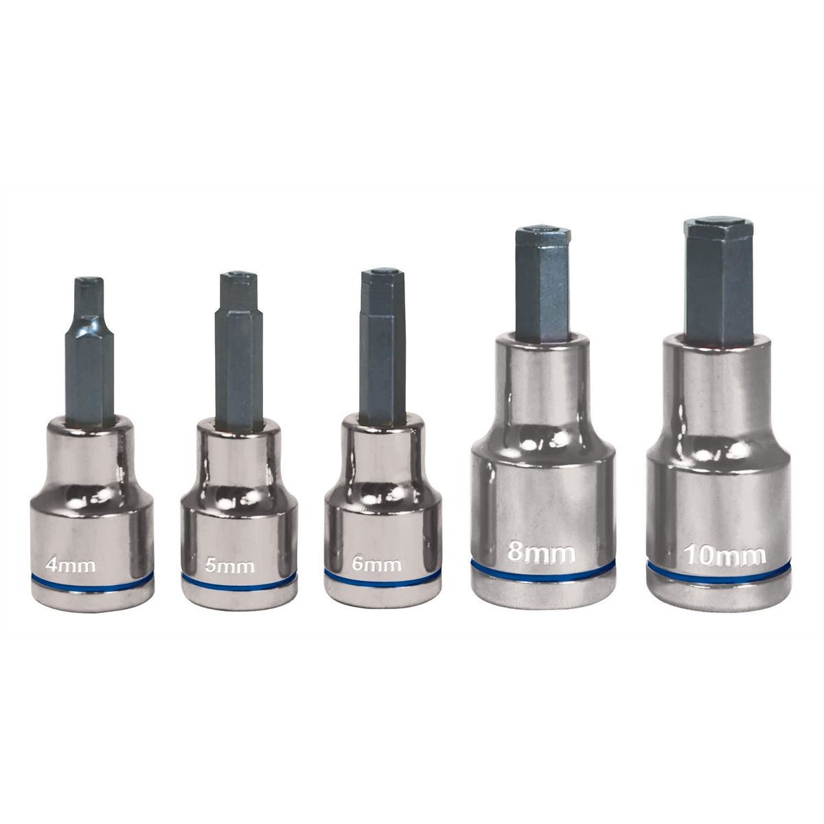 3/8 Inch Drive Worn/Damaged Hex Bolt Extractor Socket Set 5 Pc