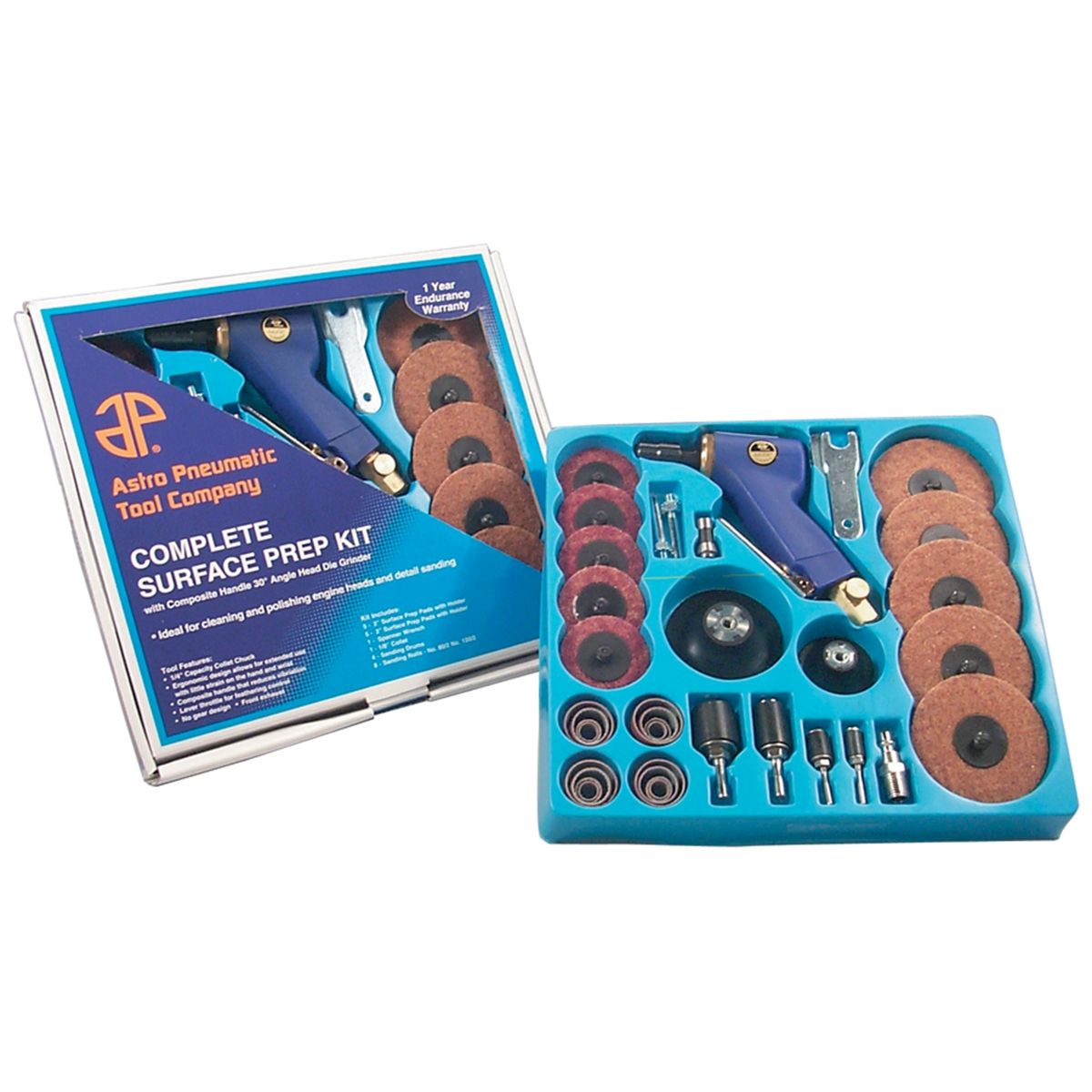 Surface Prep Kit w/ 30 Deg Angle Head Air Die Grinder