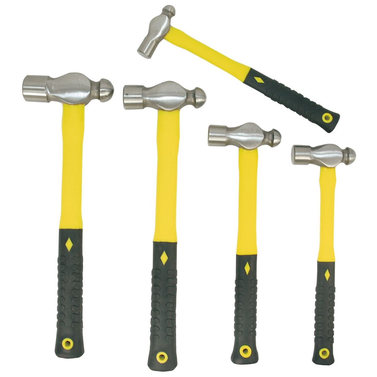 Ball Peen Hammer Set with Fiberglass Handle 5-Pc