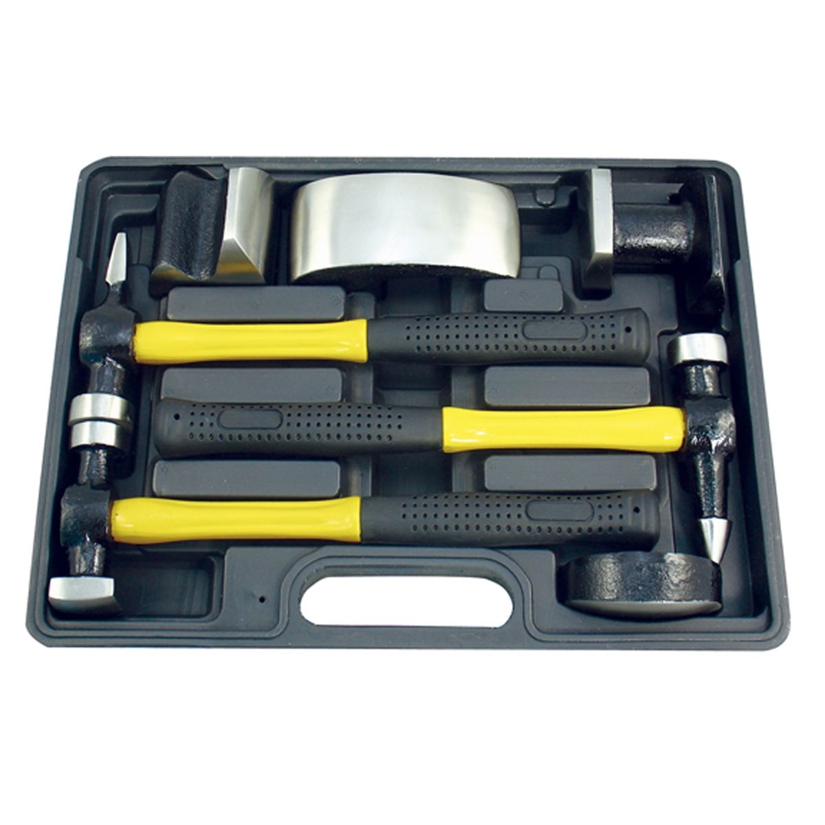 Body & Fender Hammer Set w/ Fiberglass Handles - 7-Pc