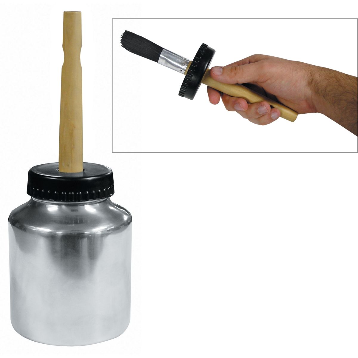 Aluminum Cup, Lid & Brush Assembly
