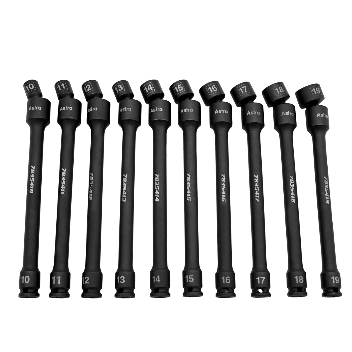 10pc 3/8" Drive 6Pt Pinless Universal Torque-Saver Impact Extens