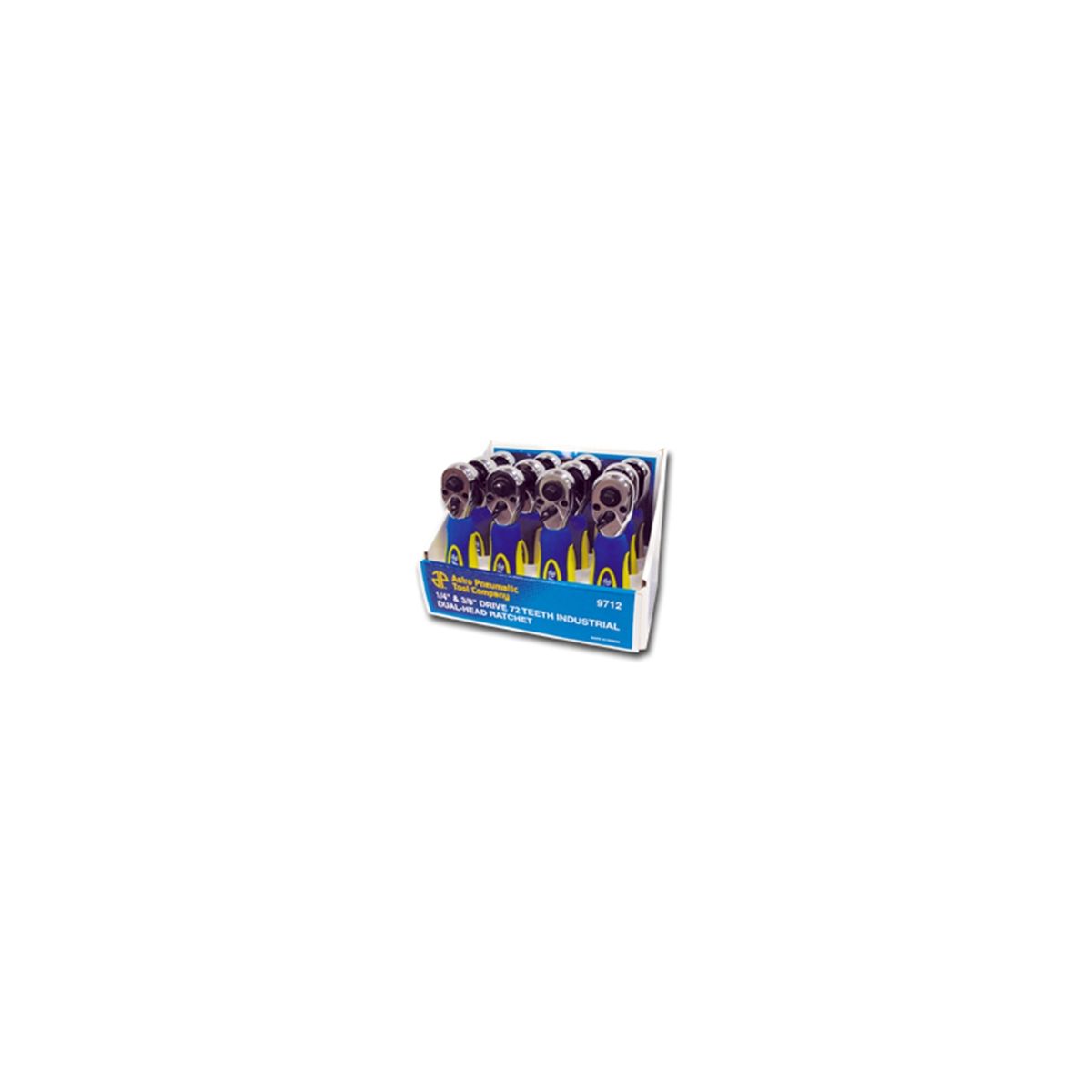 1/4 & 3/8 Dr - 72 Teeth Dual Head Ratchet - 12/Pk
