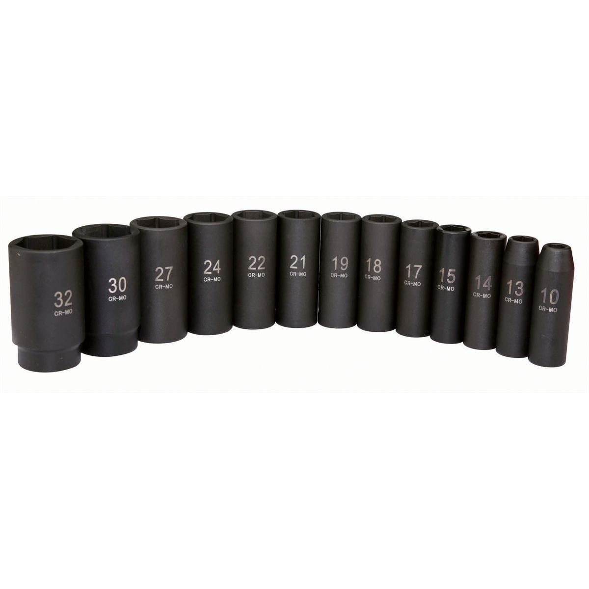 13pc 1/2" Metric Deep Wall Impact Socket Set 12pt