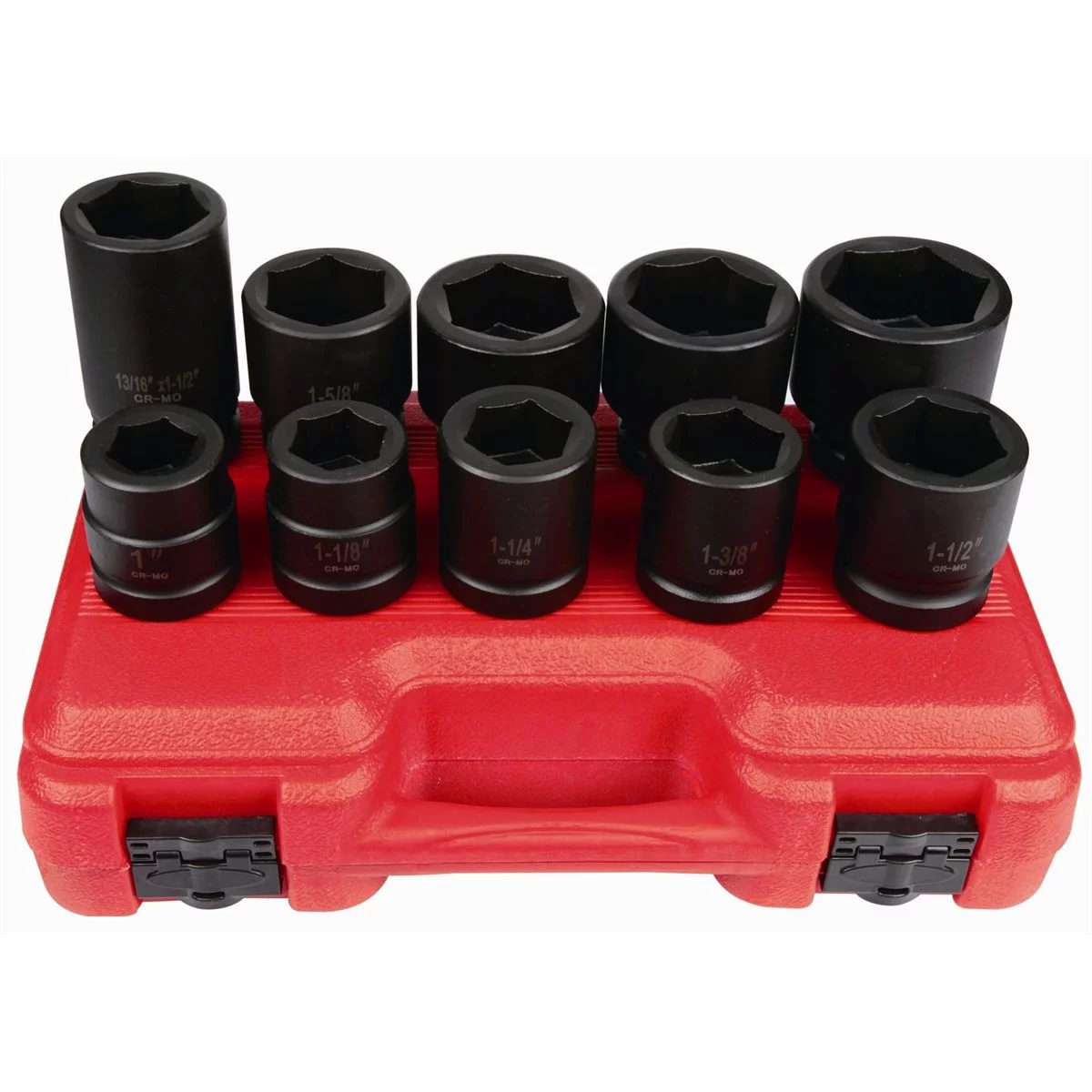 10pc SAE 1" Heavy Duty Impact Socket Set