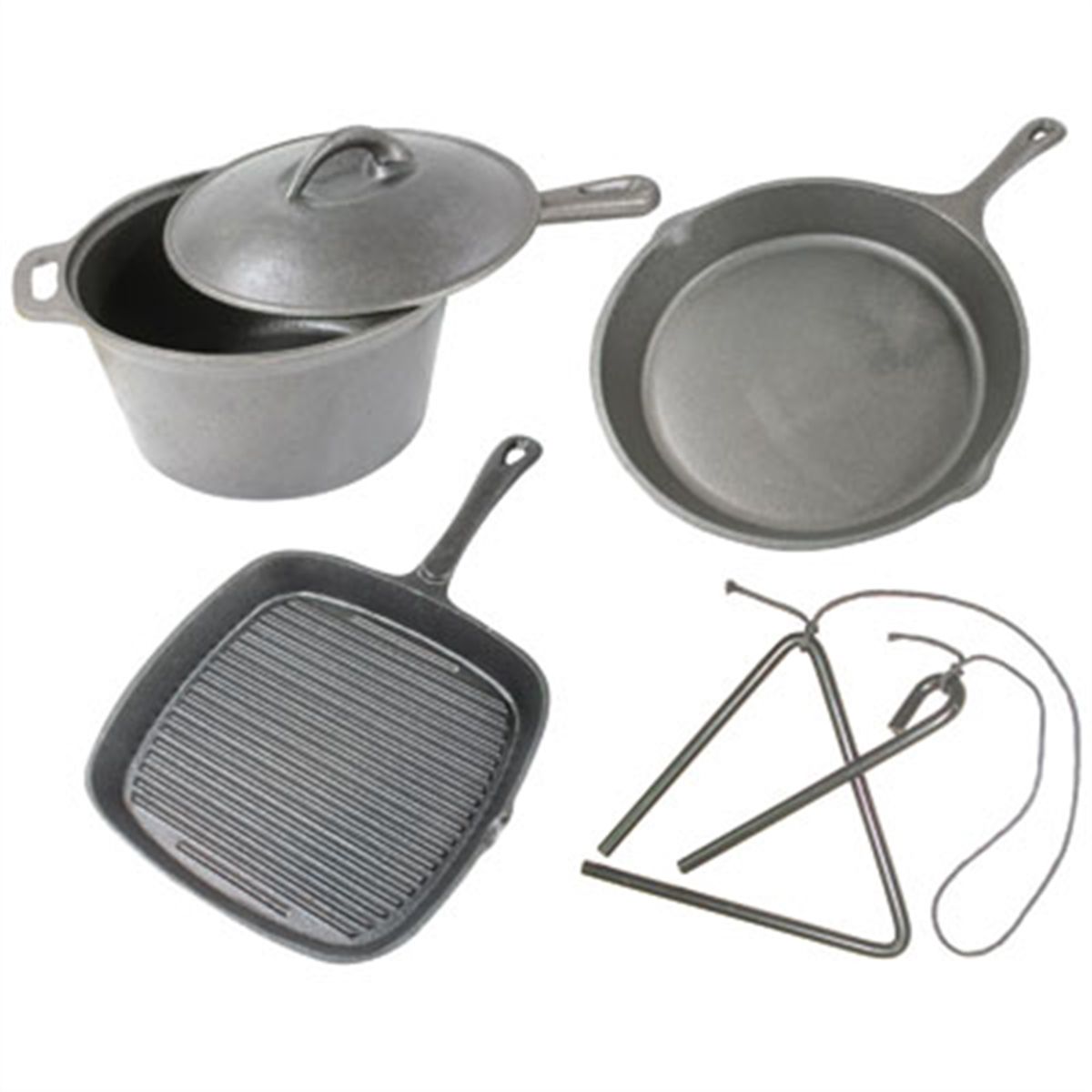 5 Piece Cast Iron Cookware Set