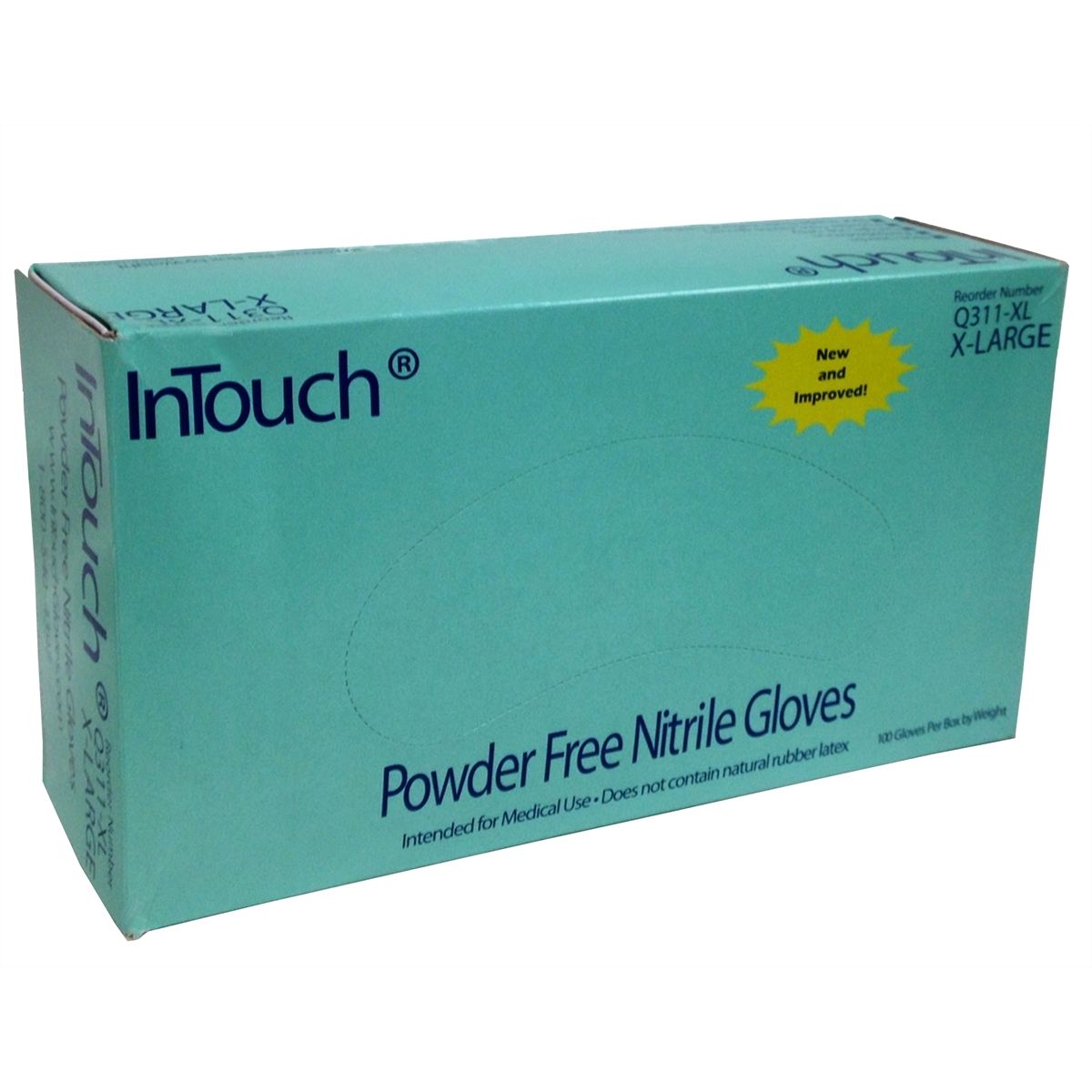 InTouch Nitrile PF Gloves 100/Box Medium