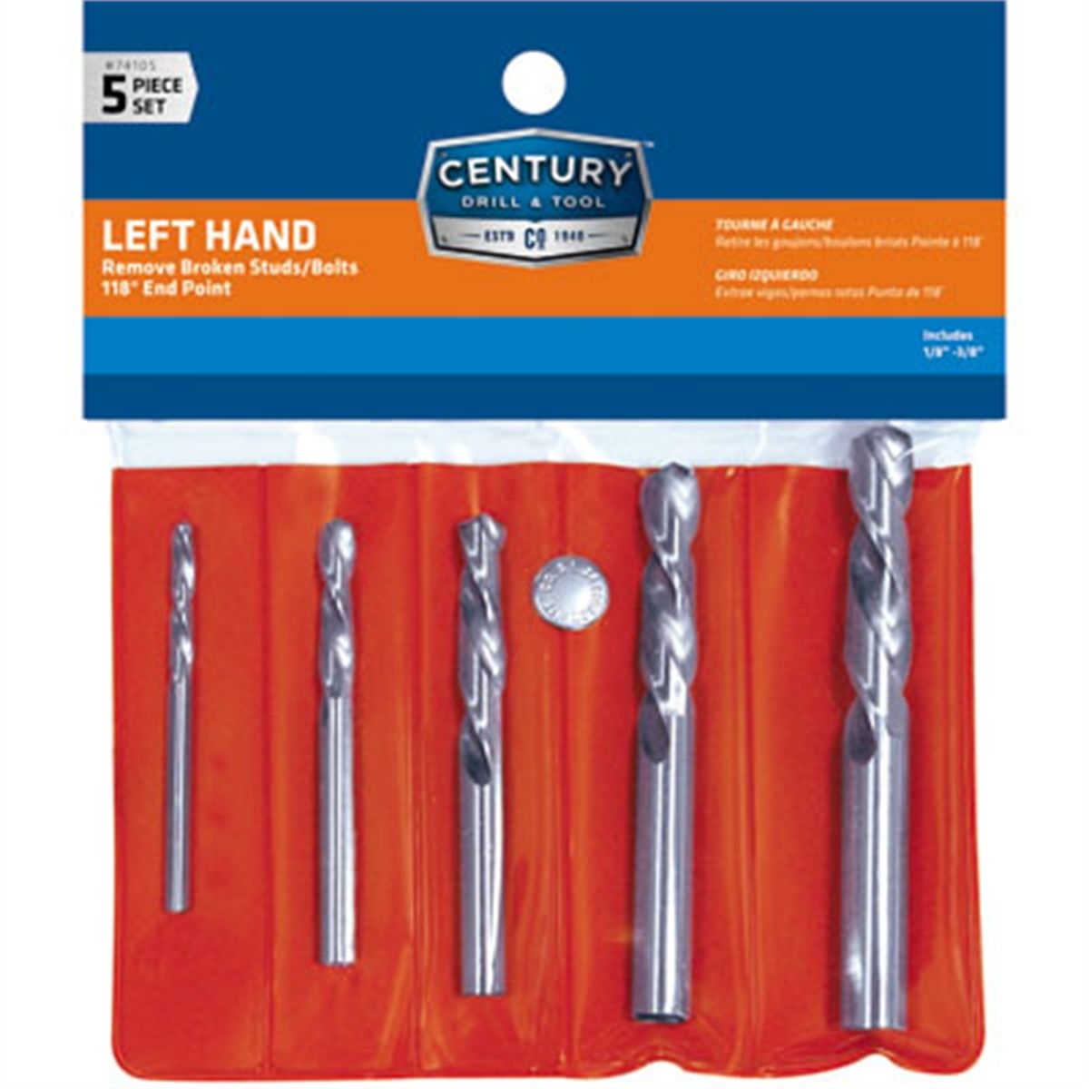 5 PC LEFT HAND DRILL SET