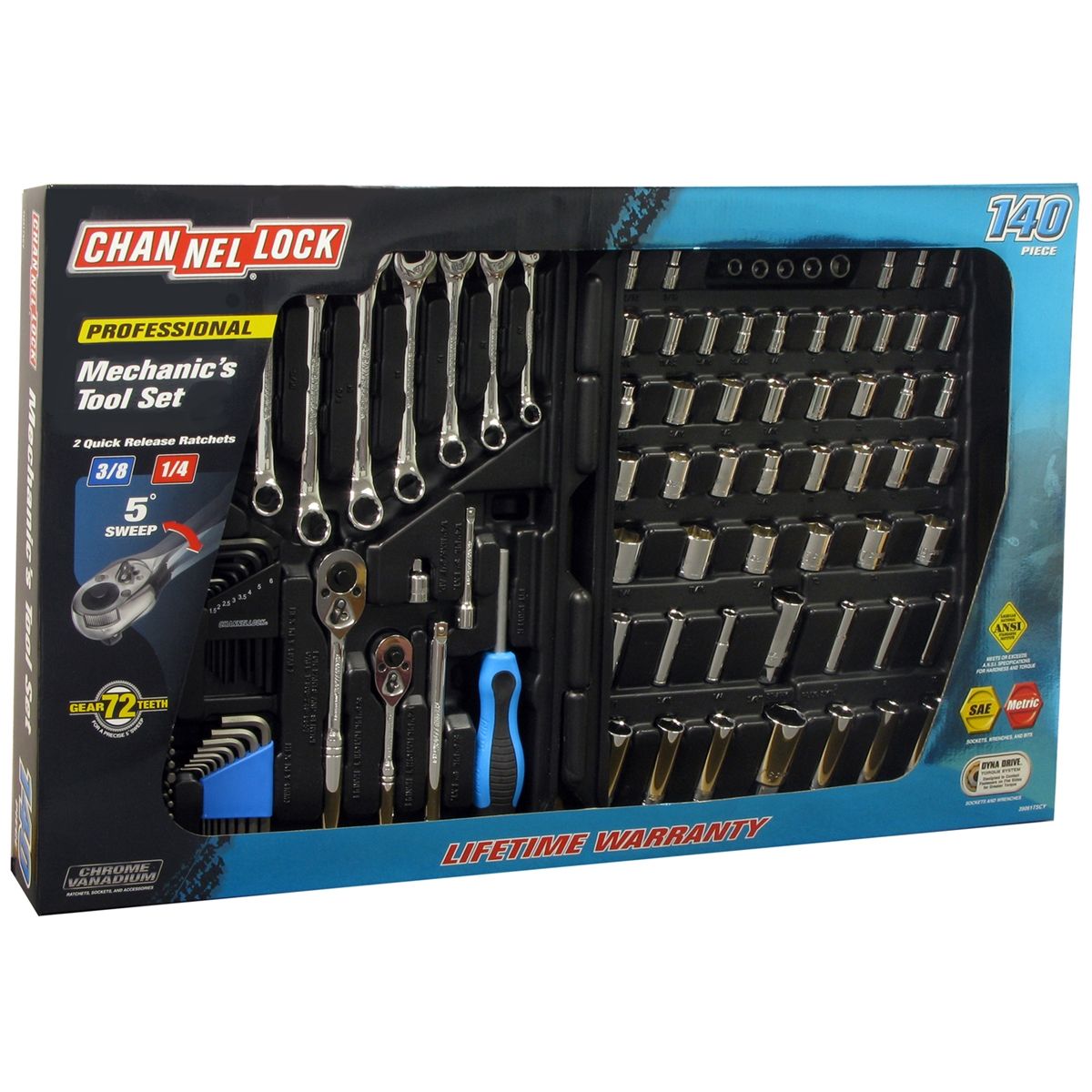 140 PC. Mechanic's Tool Set
