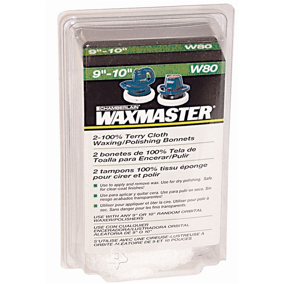 Terry Cloth Waxing / Polishing Bonnet - 9 In to 10 In