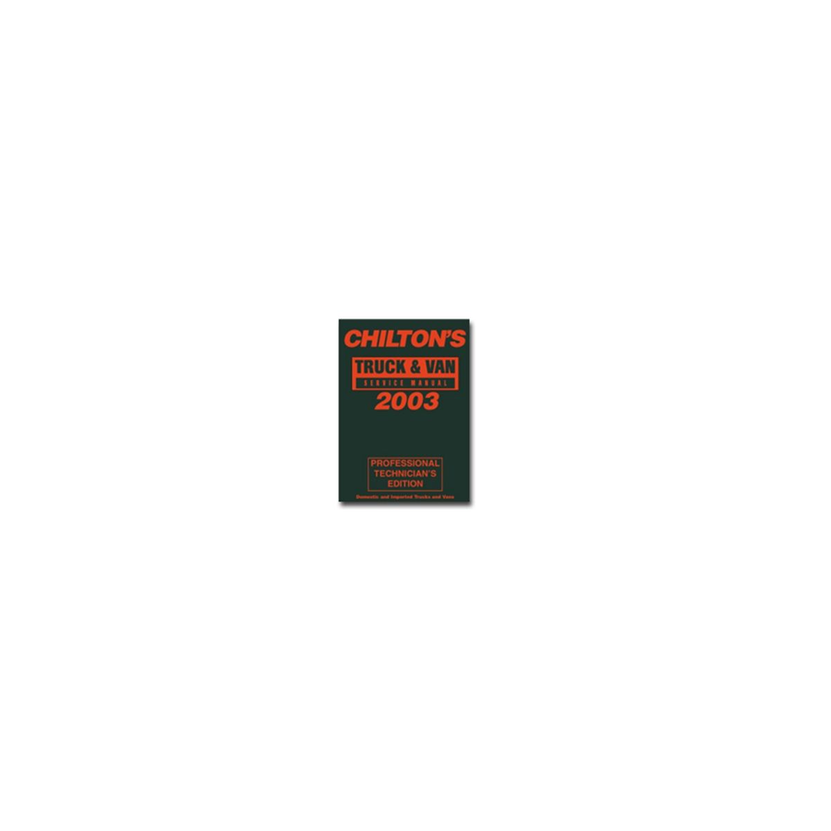 Professional Service Manual Truck & Van 1999 - 2003