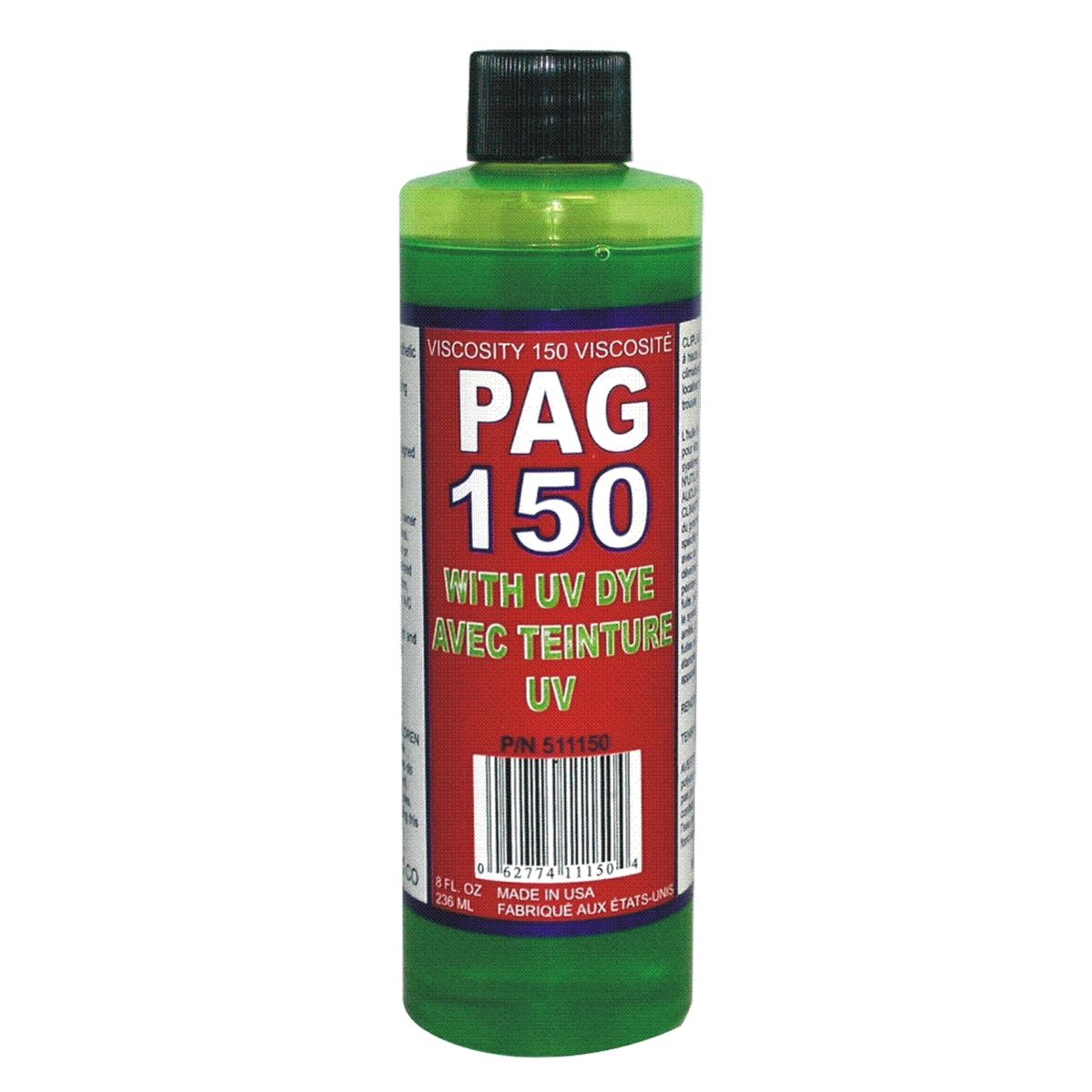 Cliplight 511150 150V PAG Oil Plus Dye 8 Oz Bottle CLP511150 CU511150