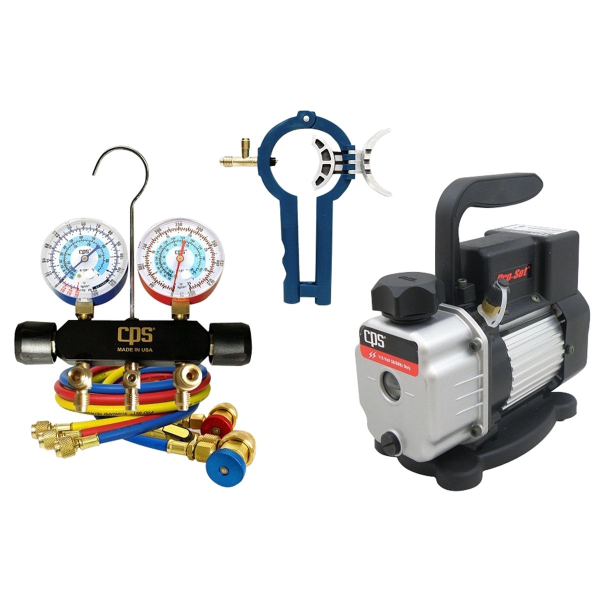 Vacuum Pump with Manifold & Can Tap Kit