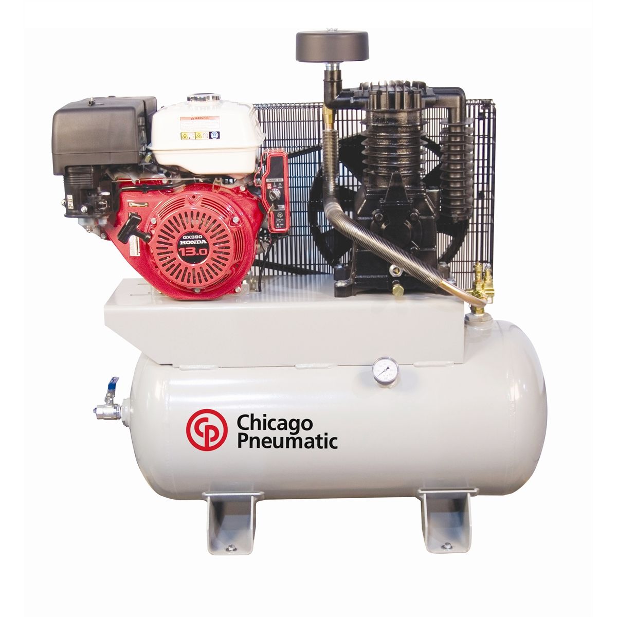 13 HP 2 Stage Gas Engine Driven Powered Reciprocat...