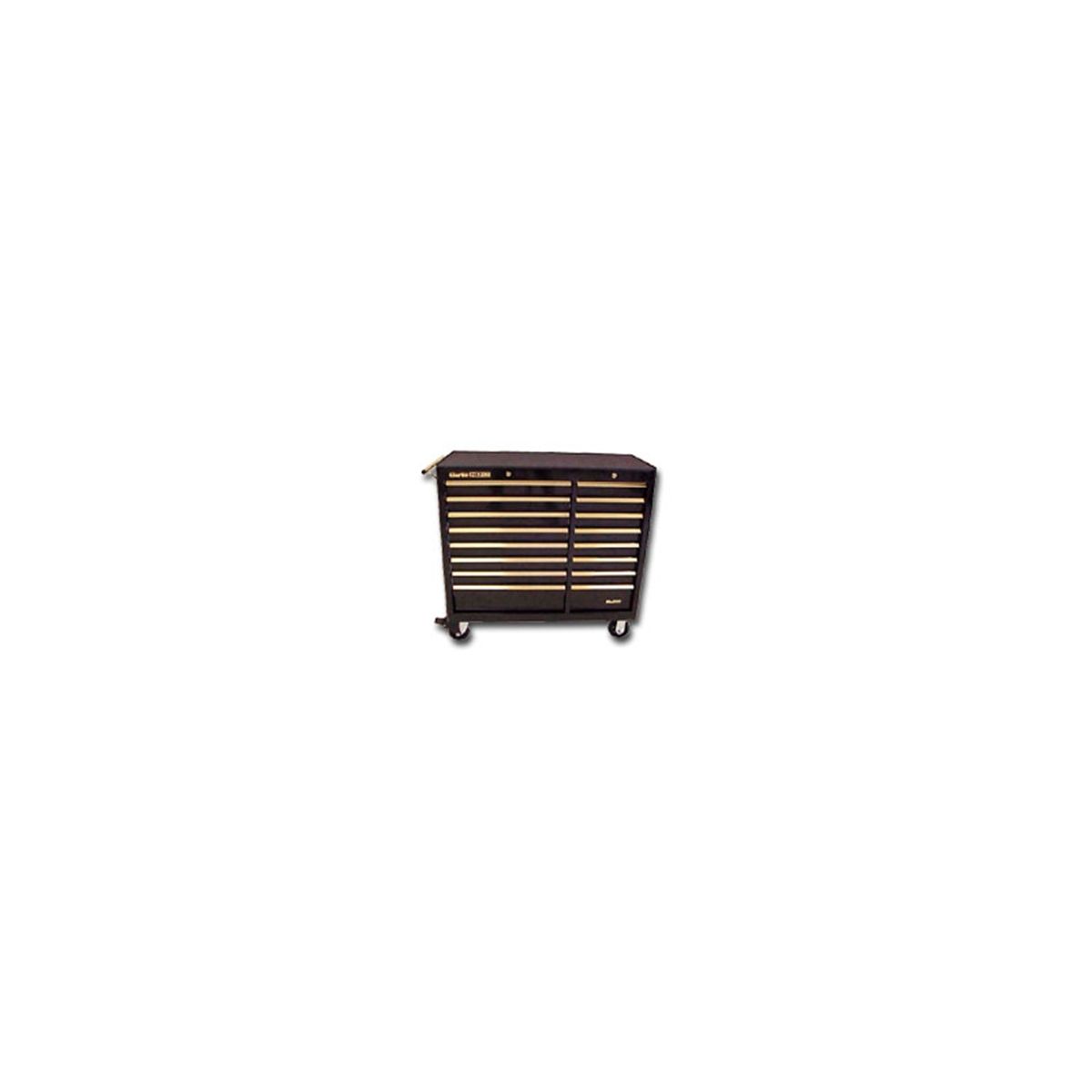 16-Drawer Bottom Chest - Black / Gold - 41.5 In W