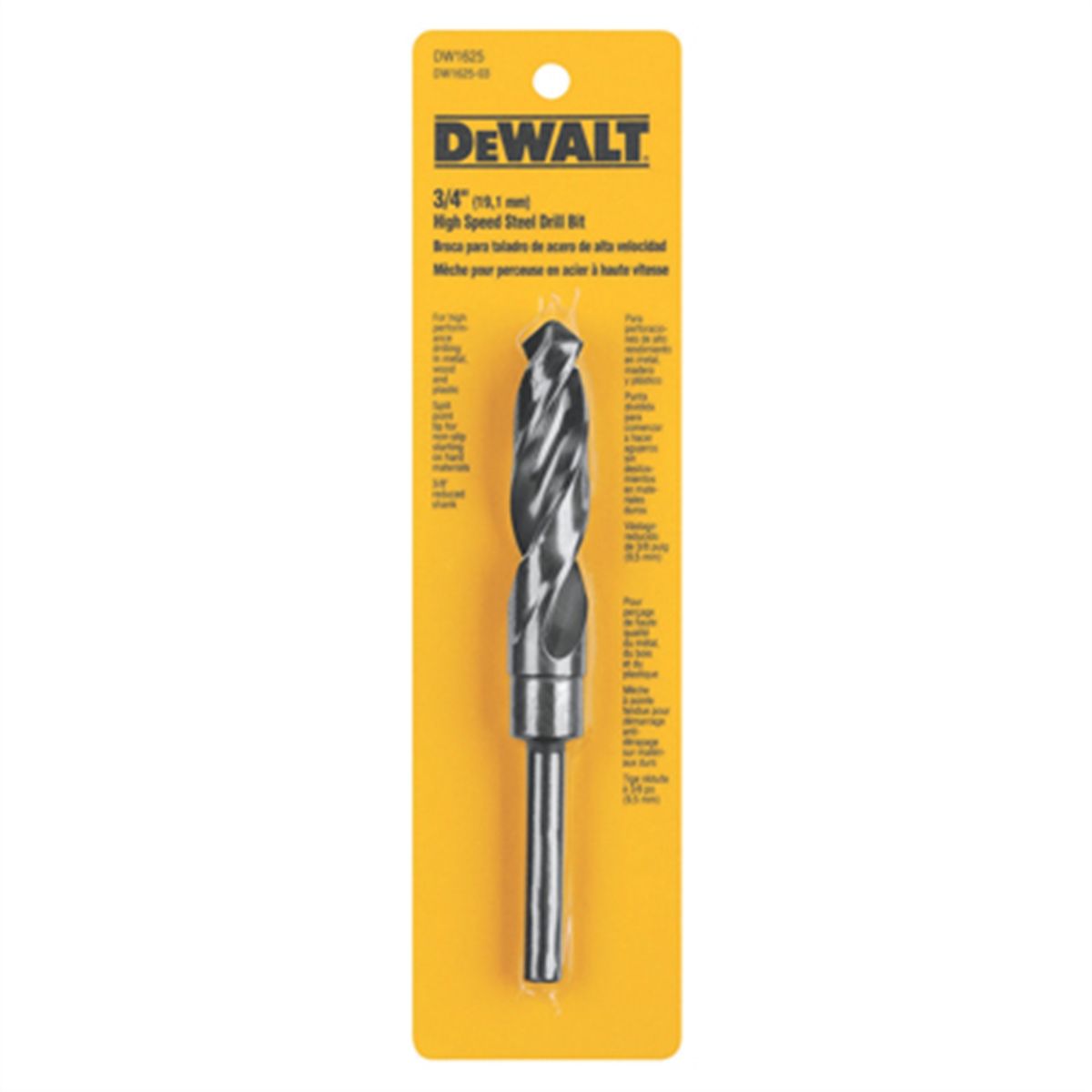 3/4" Reduced Shank Black Oxide Drill Bit (3/8" Shank)