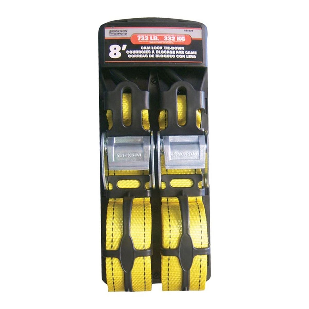 2-PK 2" X 8' CAM BUCKLE STRAP 2200 LB