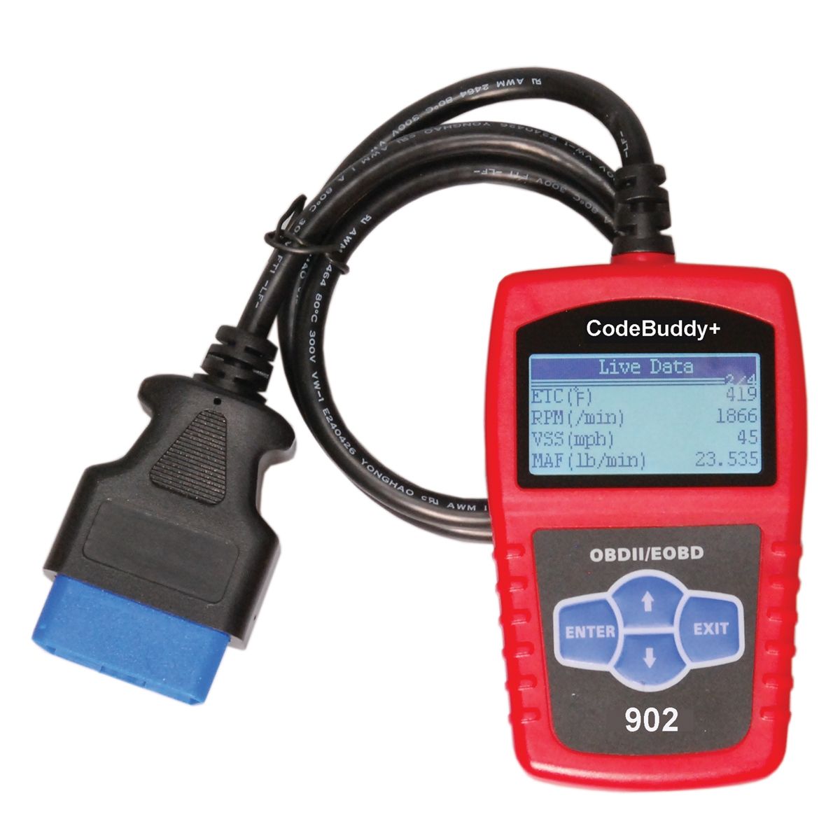 Code Buddy +Plus OBDII Code Scanner with Live Data