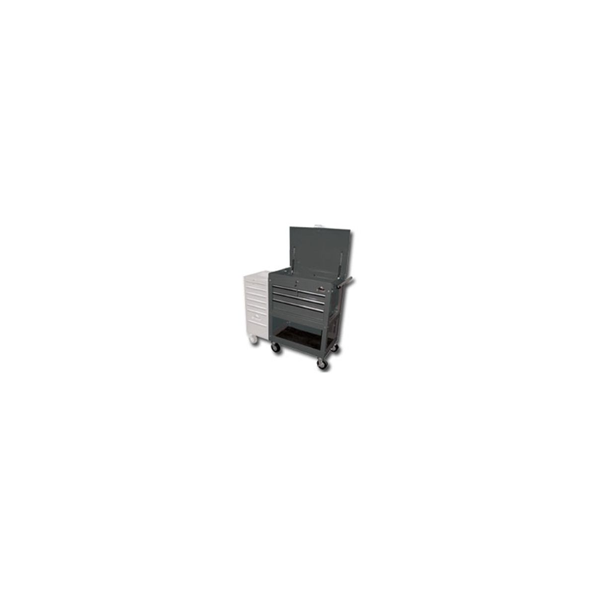 Series 4 Drawer Service Cart - Black