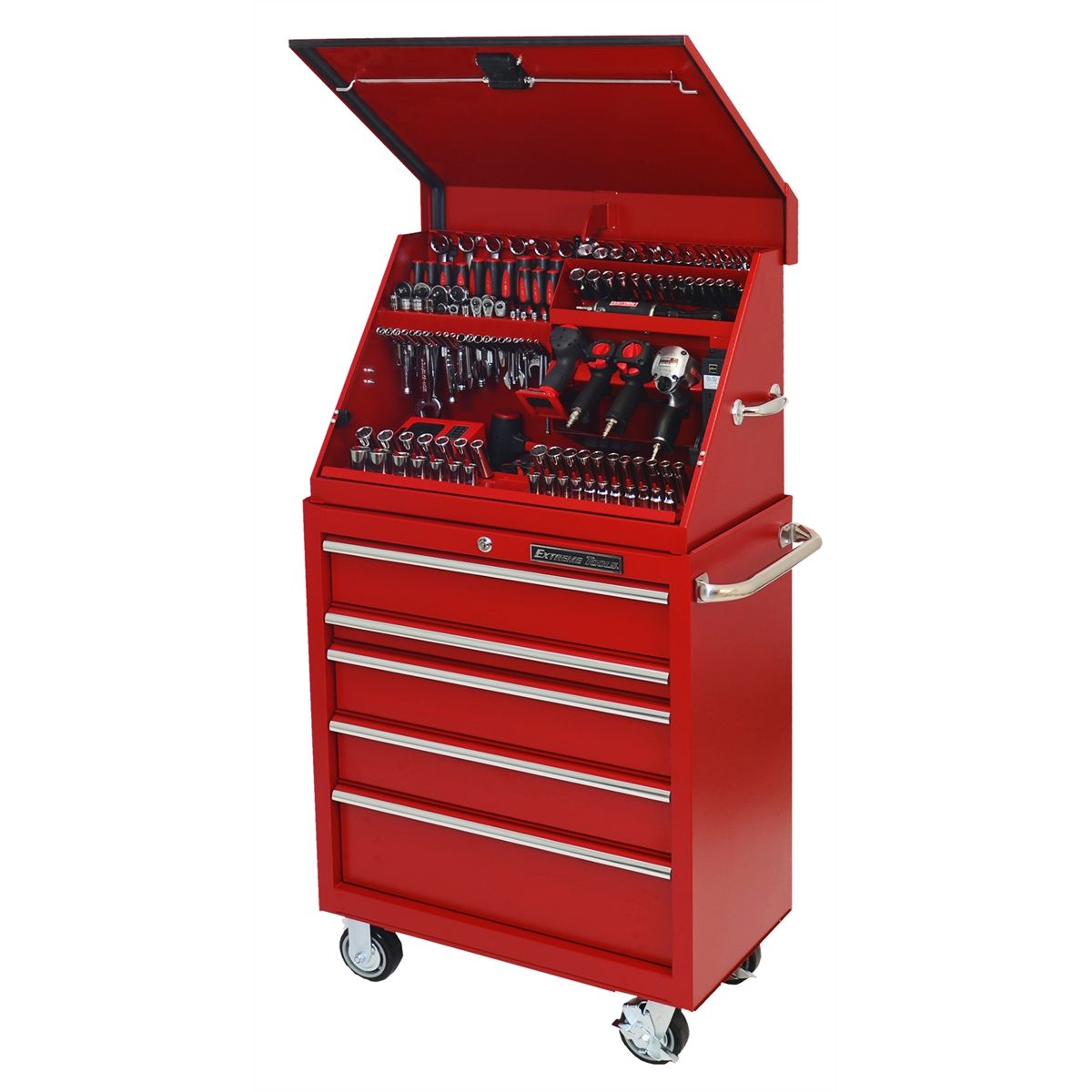 30" Ext Portable Workstation/Roller Cab Combo-RED