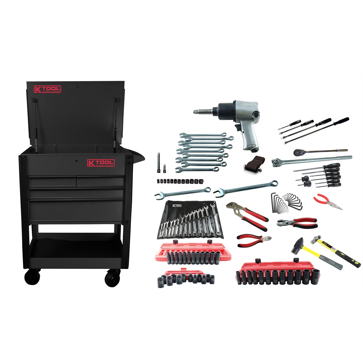Diesel Technician Starter Kit with Black Tool Cart