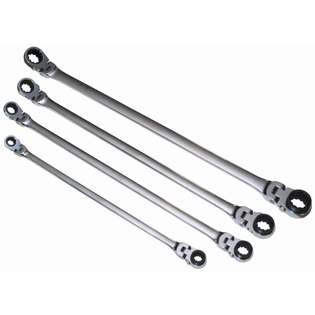 Double Box Universal Spline Ratcheting Wrench Set - 4-Pc