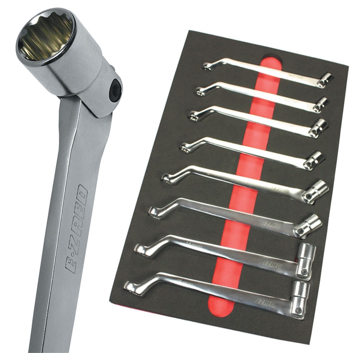 8pc SAE Offset Swivel Socket Wrench Set