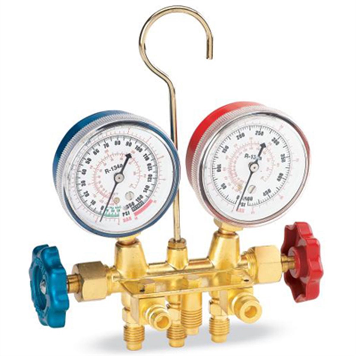 R134a Brass Gauge Set