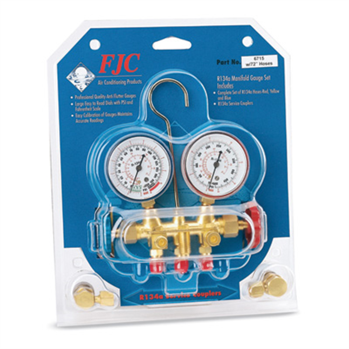 R134A Brass Manifold Gauge Set with Quick Coupler