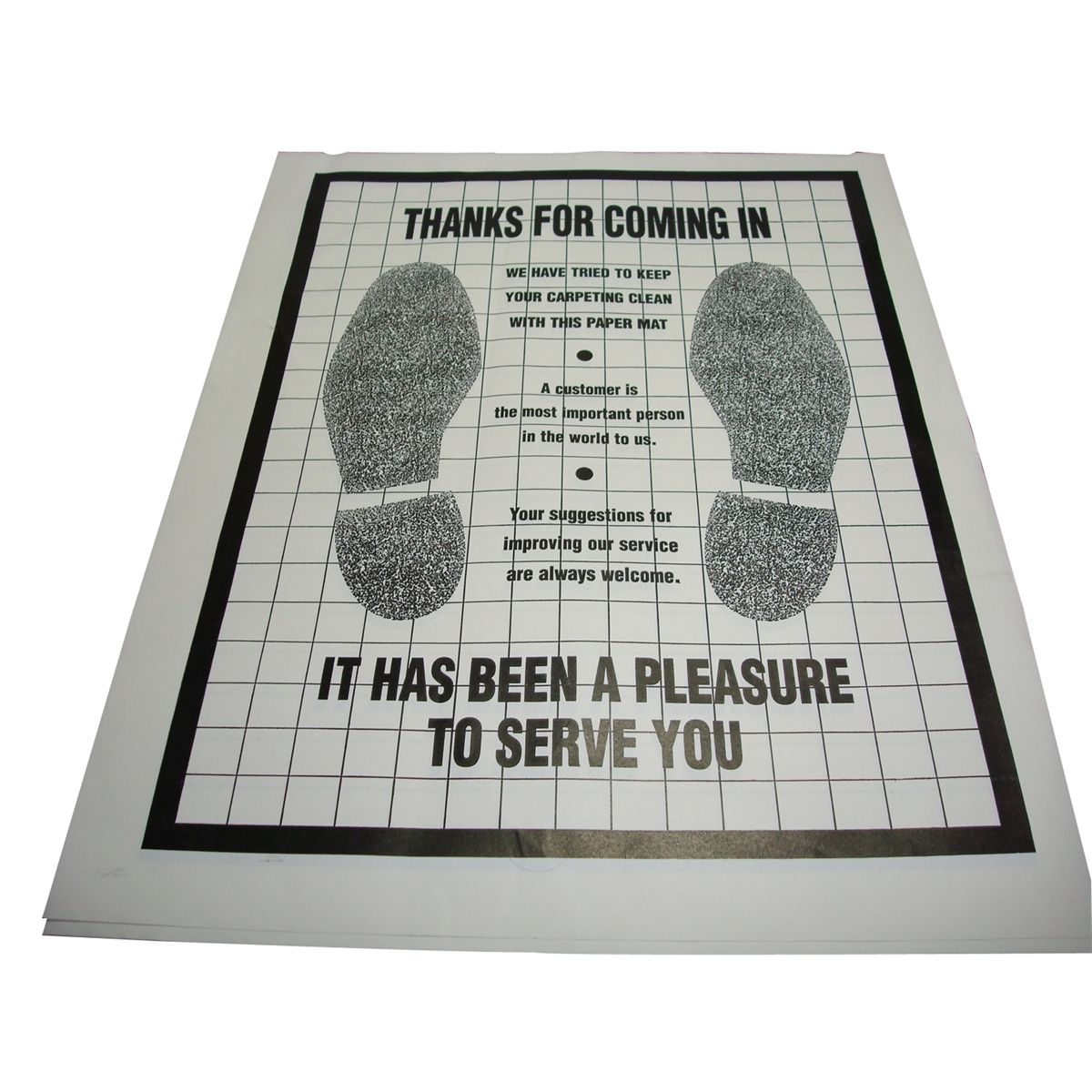 c. Paper/Poly Floor Mats 500/Box
