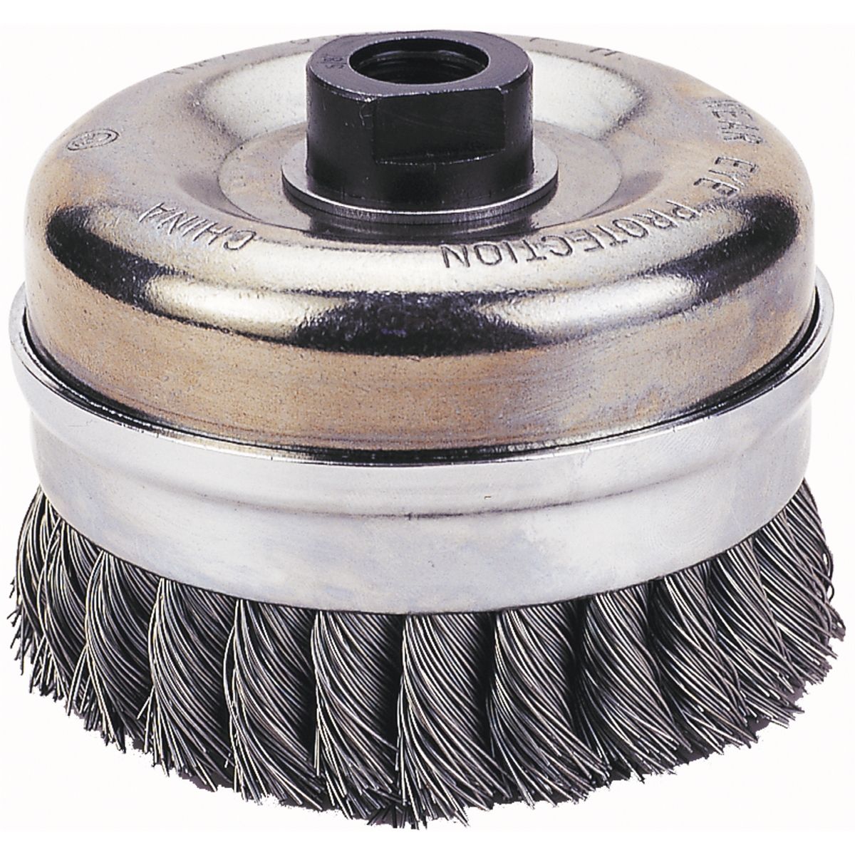 CUP BRUSH, 3" KNOTTED WIRE, Ss