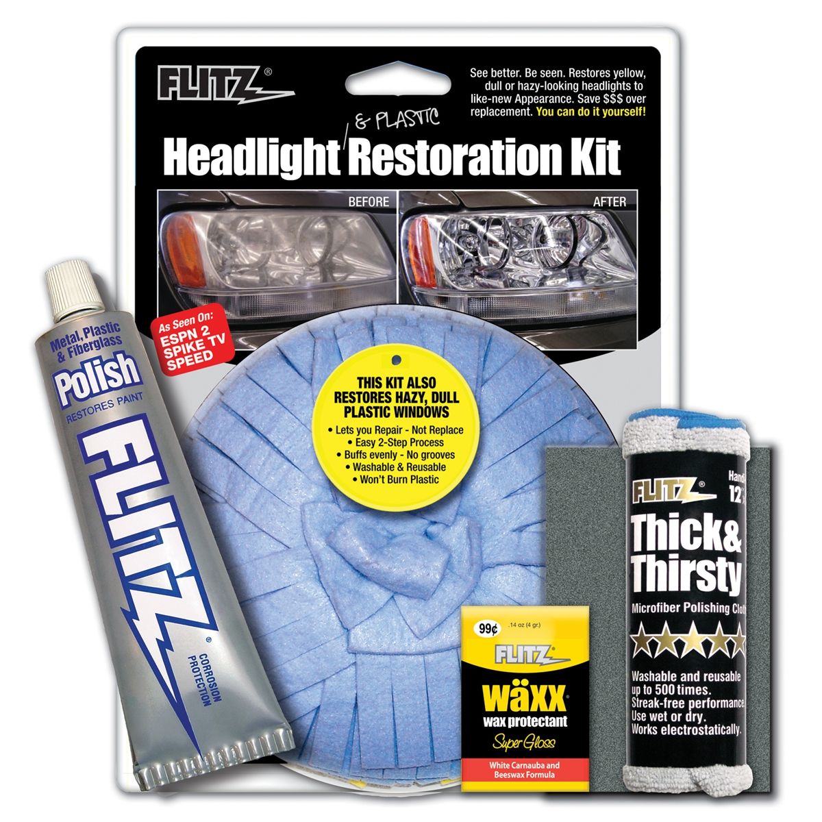 Headlight Restoration and Metal Polishing Kit
