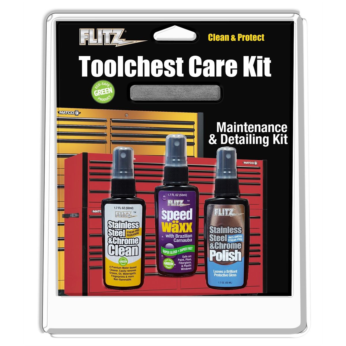 Flitz Premium Polishes Tool Chest Cleaner Kit