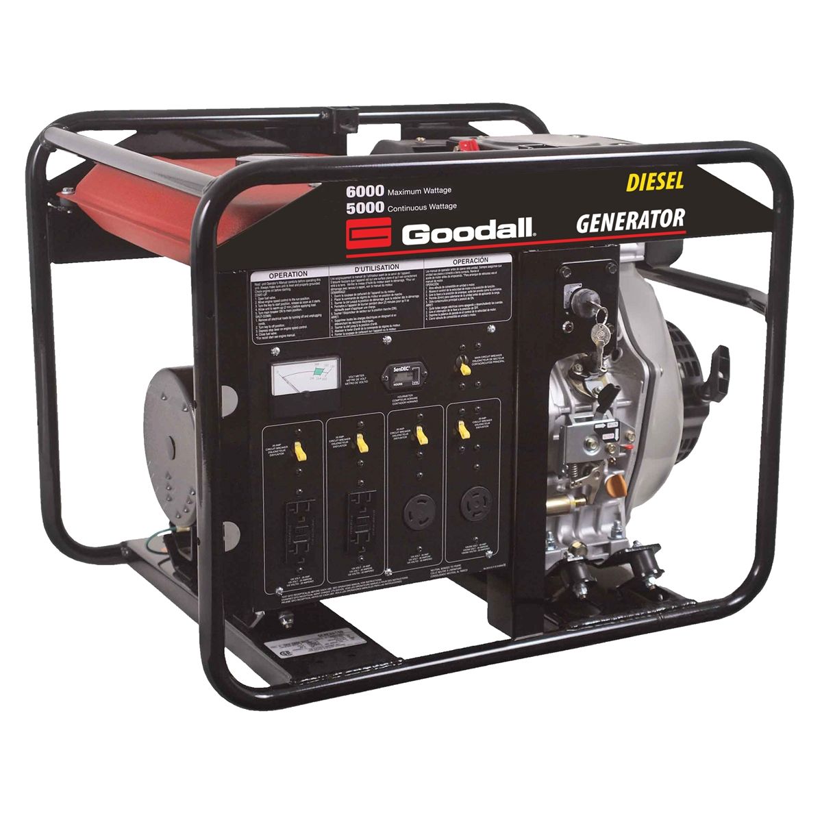 Diesel AC Generator - 6KW Max Output; 5KW Rated